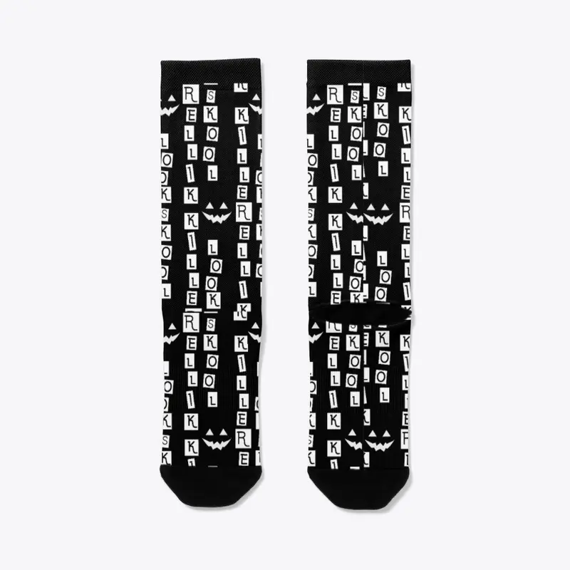 Killer Looks Matrix Print Crew Socks